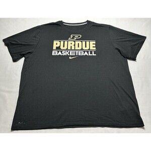 Purdue Boilermakers Basketball Nike Dri-Fit Black Shirt Men’s Size XXL 2XL *READ